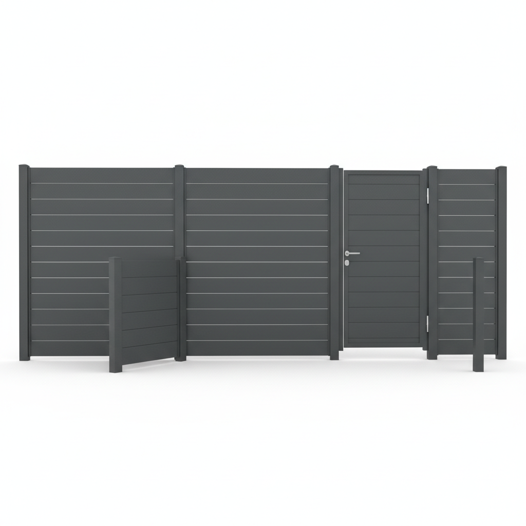 EDNES Aluminium Privacy Schutting Set